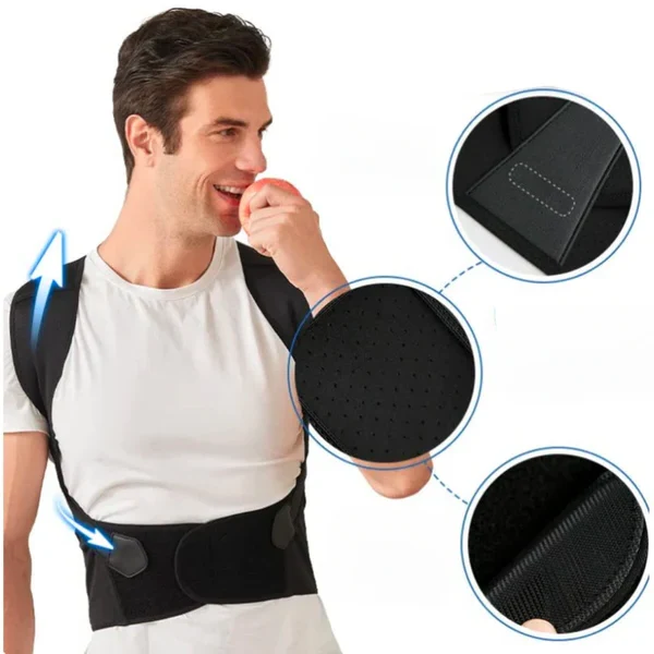 Euroselle Adjustable Back Brace For Daily Posture Support And Comfort