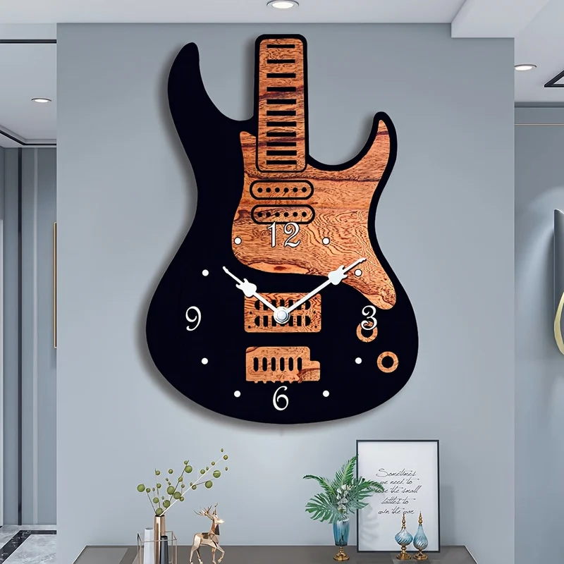 Euroselle Artistic Guitar Wall Clock For Music Lovers