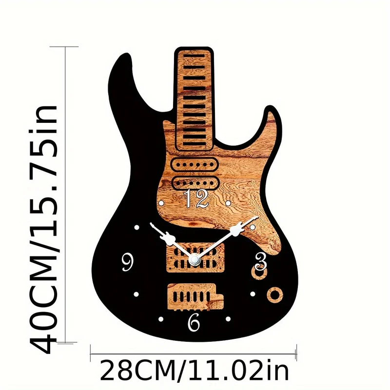 Euroselle Artistic Guitar Wall Clock For Music Lovers
