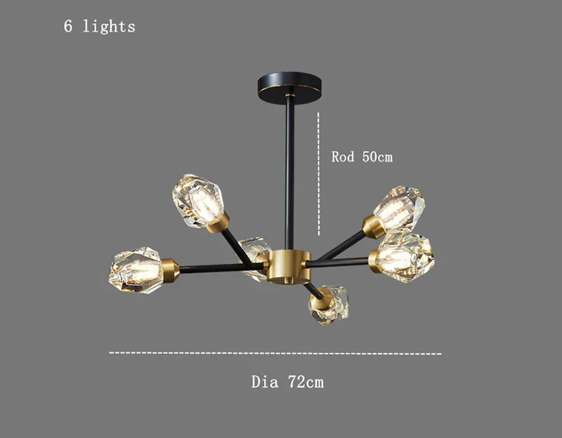 Marlene Crystal Chandelier With Lead Crystal Design And Handcrafted Iron Details Euroselle