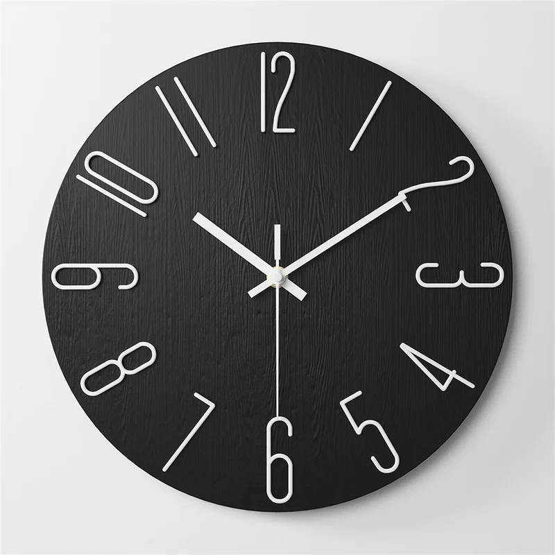 Euroselle OAKTIDE Contemporary Wall Clock For Quiet Timekeeping In Modern Interiors