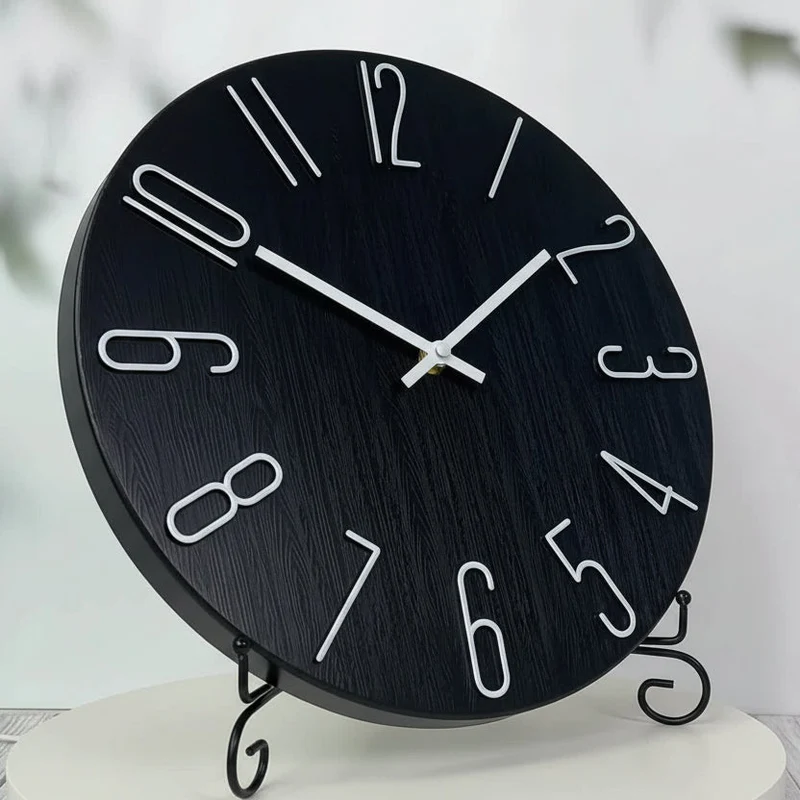 Euroselle OAKTIDE Contemporary Wall Clock For Quiet Timekeeping In Modern Interiors