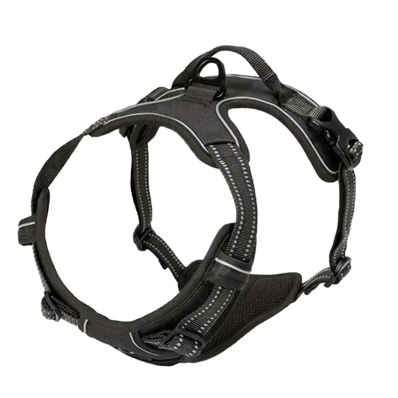 Euroselle Leather Dog Collar Harness And Leash Set