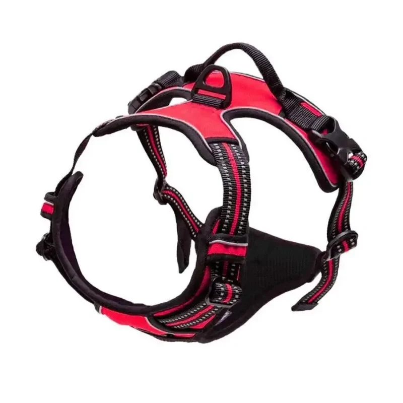 Euroselle Leather Dog Collar Harness And Leash Set
