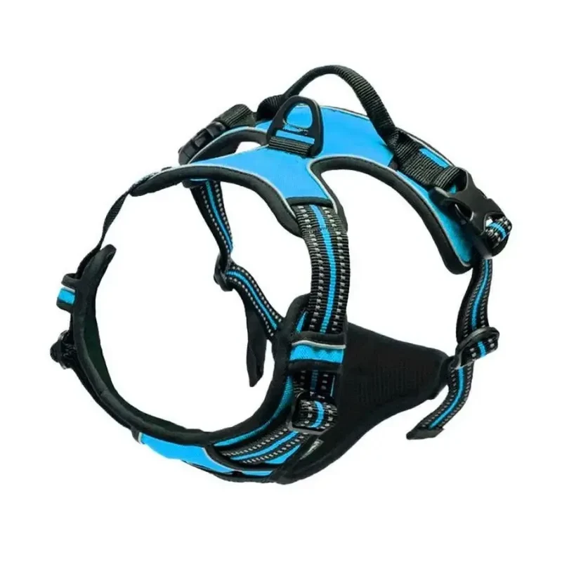 Euroselle Leather Dog Collar Harness And Leash Set