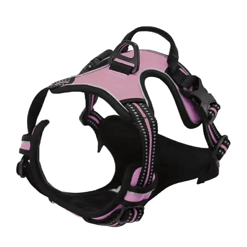 Euroselle Leather Dog Collar Harness And Leash Set