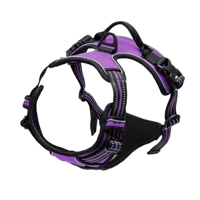 Euroselle Leather Dog Collar Harness And Leash Set