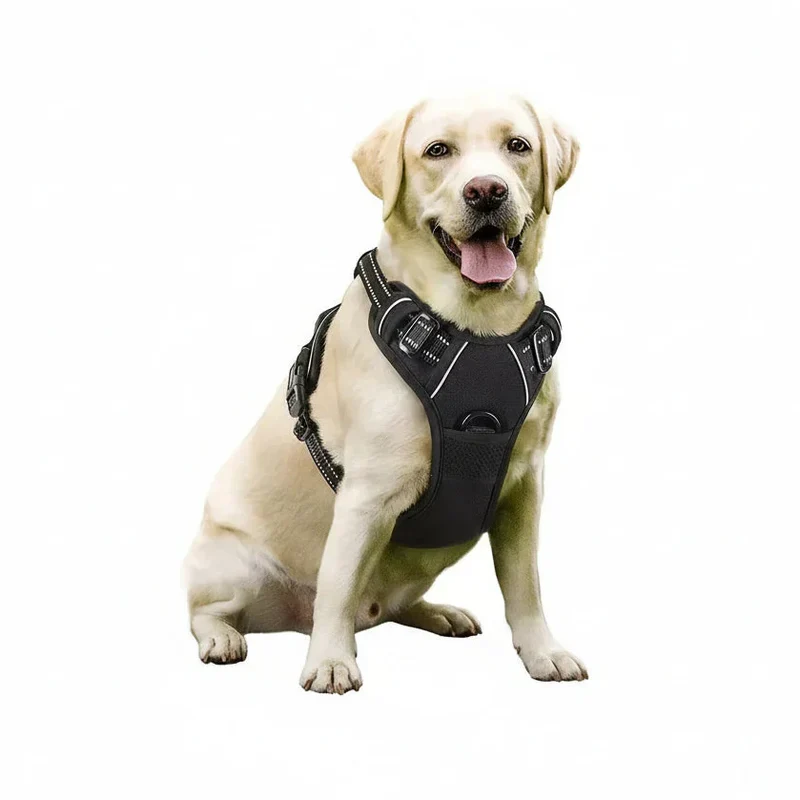 Euroselle Leather Dog Collar Harness And Leash Set