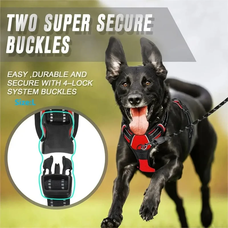 Euroselle Leather Dog Collar Harness And Leash Set