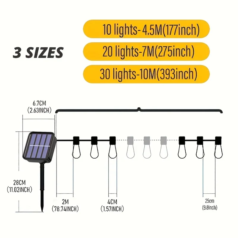 Euroselle Magical Solar Glow Outdoor Fairy Lights Set