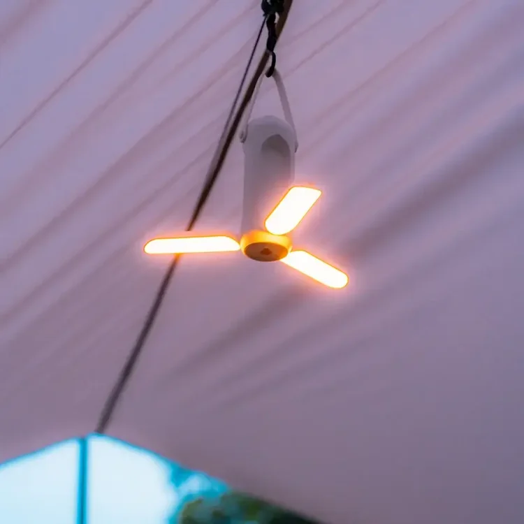 TrailGlow Portable Camp Lantern Euroselle With Folding Hangable Design Three Color Stepless Dimming