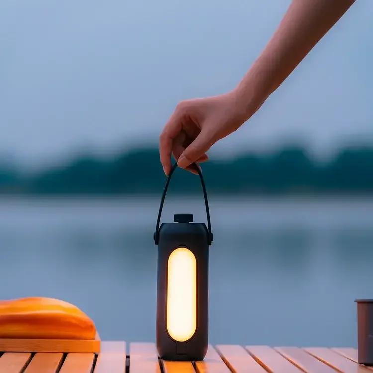 TrailGlow Portable Camp Lantern Euroselle With Folding Hangable Design Three Color Stepless Dimming