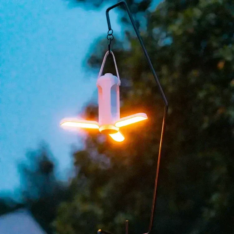 TrailGlow Portable Camp Lantern Euroselle With Folding Hangable Design Three Color Stepless Dimming