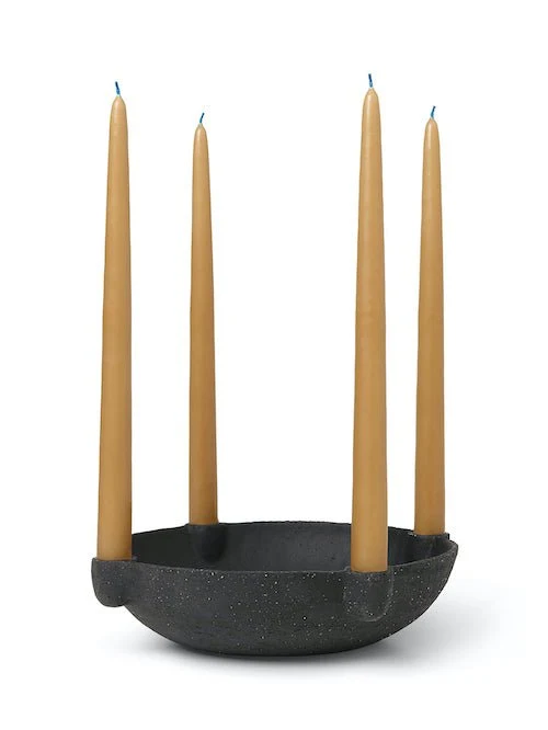 Bowl Adventskranz Kerzenschale Keramik, Aluminium & Messing - ferm LIVING