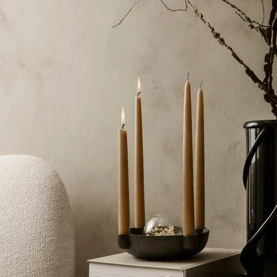 Bowl Adventskranz Kerzenschale Keramik, Aluminium & Messing - ferm LIVING