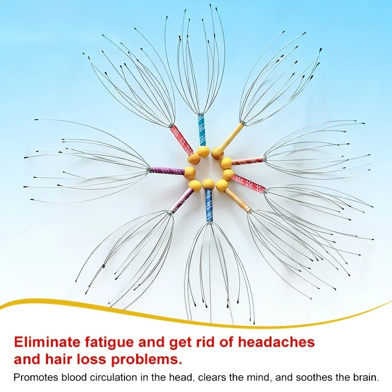 Euroselle Octopus Shaped Scalp Massager For Relaxation And Stress Relief