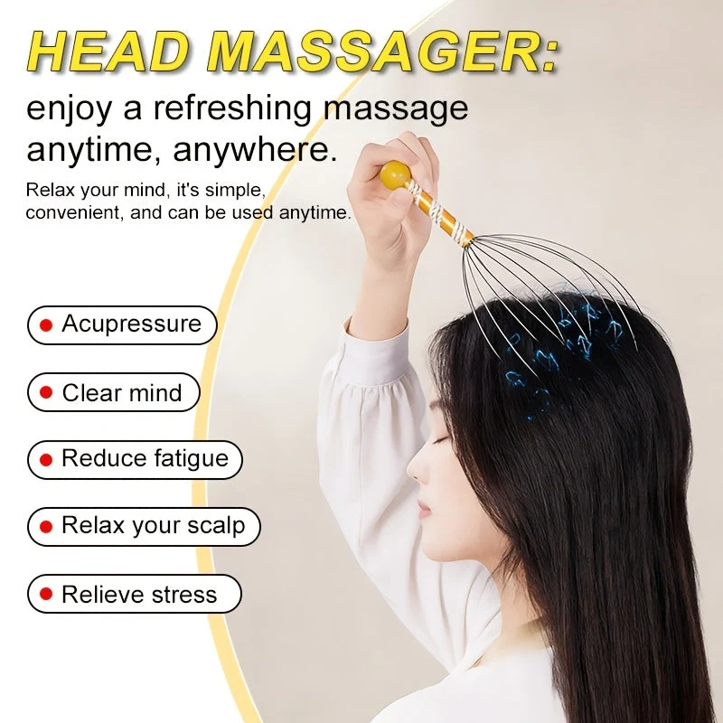 Euroselle Octopus Shaped Scalp Massager For Relaxation And Stress Relief