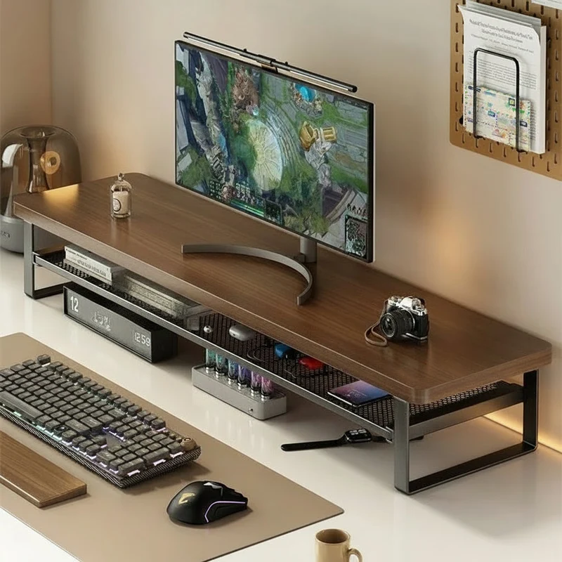 Euroselle Dual-Layer Computer Stand With Easy Pull-Out Storage Drawer