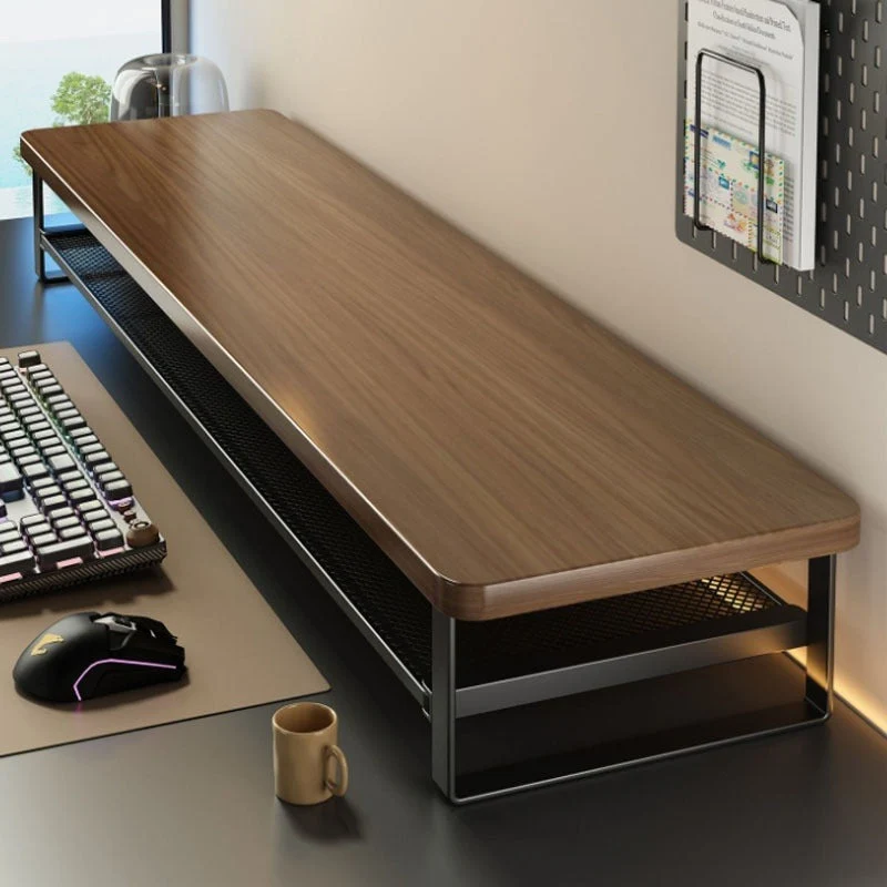 Euroselle Dual-Layer Computer Stand With Easy Pull-Out Storage Drawer