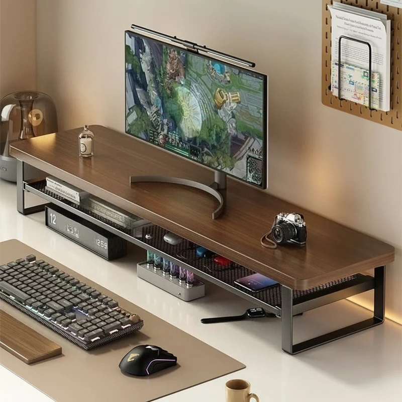 Euroselle Dual-Layer Computer Stand With Easy Pull-Out Storage Drawer