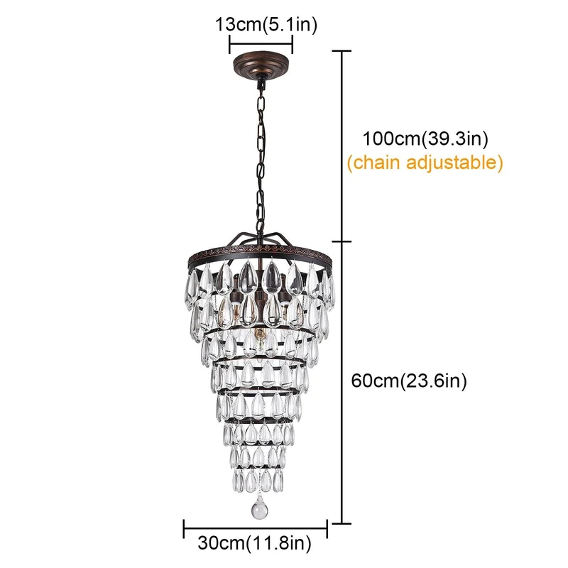 Millie Chandelier By Euroselle Elegant Home Lighting Fixture