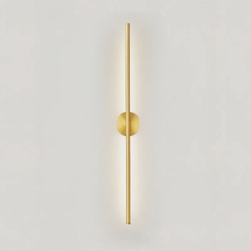 Euroselle Solenn Gold Tube Wall Light Minimalist Contemporary Illumination