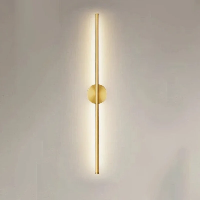 Euroselle Solenn Gold Tube Wall Light Minimalist Contemporary Illumination