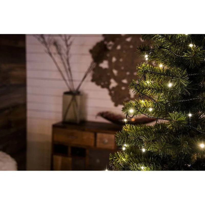 16m Micro LED Lichterkette gefrostet 50 Warmweiße Dioden