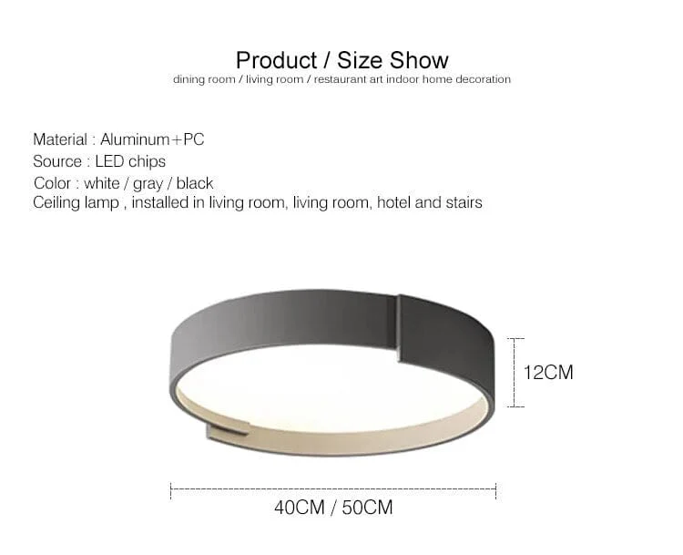 Carl Ceiling Lamp By Euroselle Minimalist LED Ceiling Light