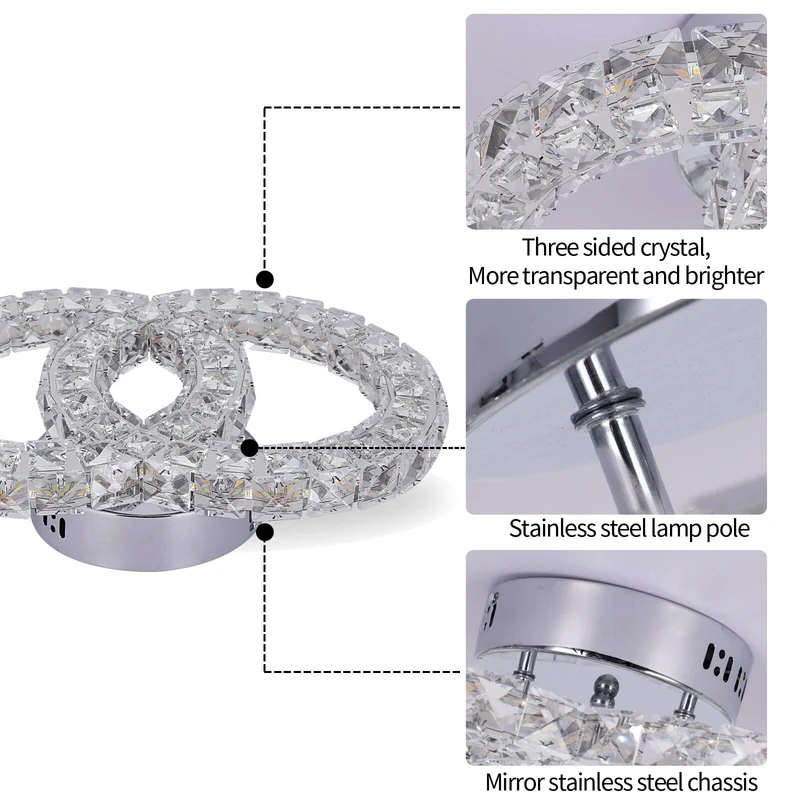 Chanel K9 Crystal Lamp In Stainless Steel By Euroselle