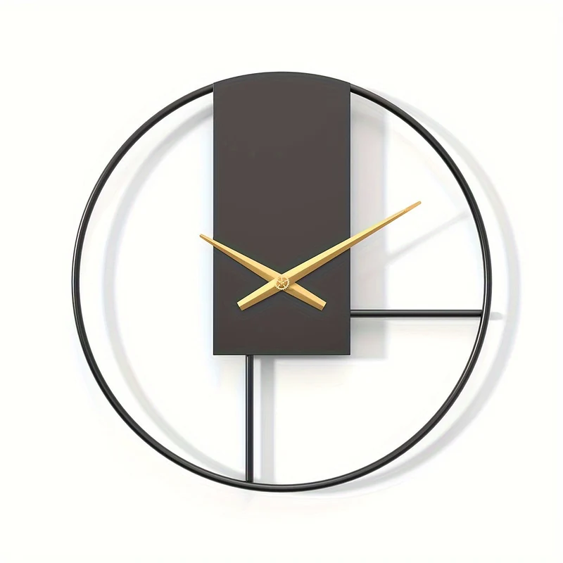 Euroselle 16-Inch Minimalist Metal Wall Clock For Modern Interiors