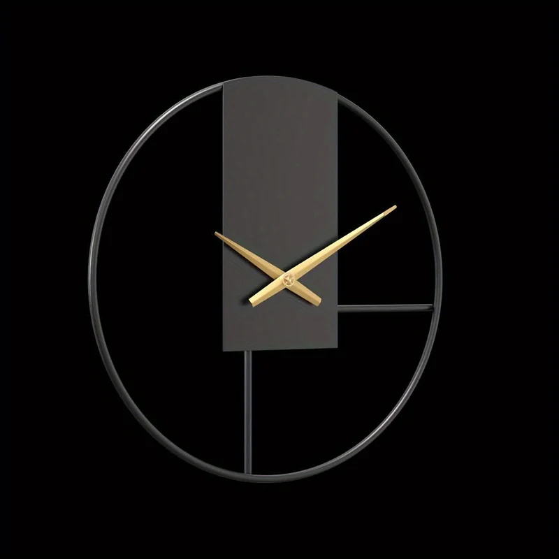 Euroselle 16-Inch Minimalist Metal Wall Clock For Modern Interiors