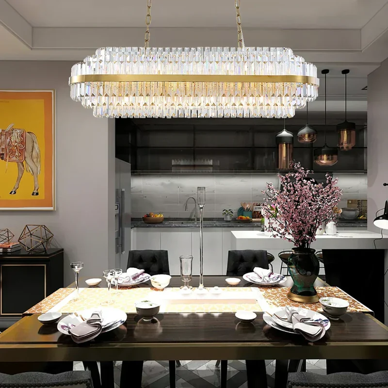 Mikel Crystal Chandelier By Euroselle With Radiant Crystal Glow
