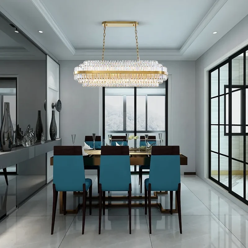 Mikel Crystal Chandelier By Euroselle With Radiant Crystal Glow
