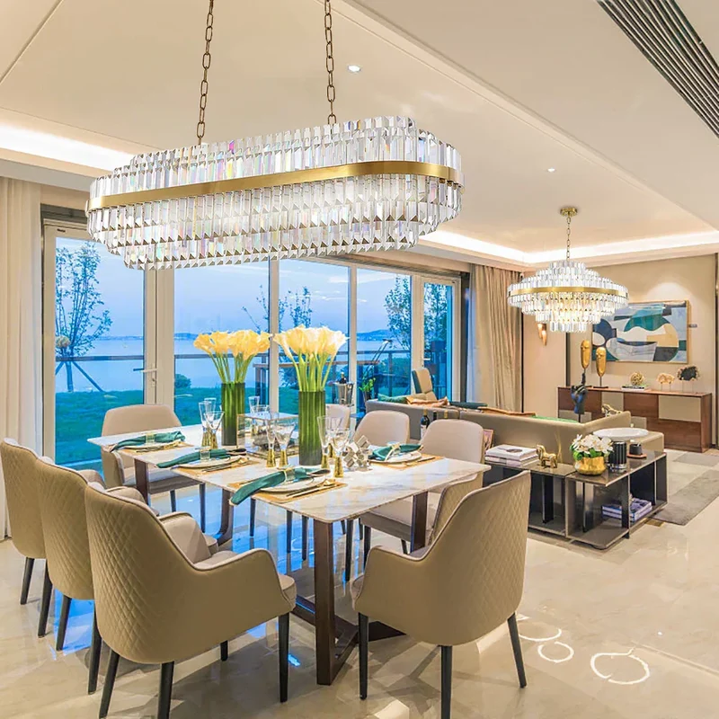 Mikel Crystal Chandelier By Euroselle With Radiant Crystal Glow
