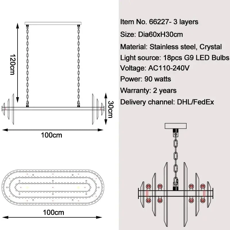 Mikel Crystal Chandelier By Euroselle With Radiant Crystal Glow