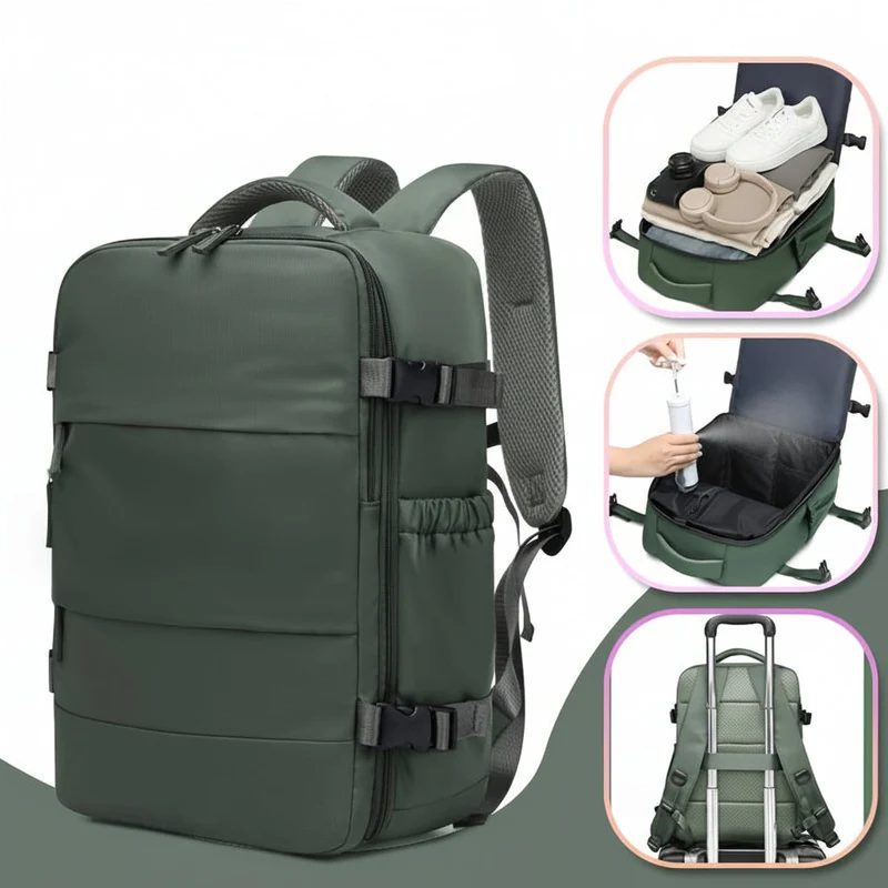 Euroselle Travel Vacuum Backpack Kit For Men, Women, And Students
