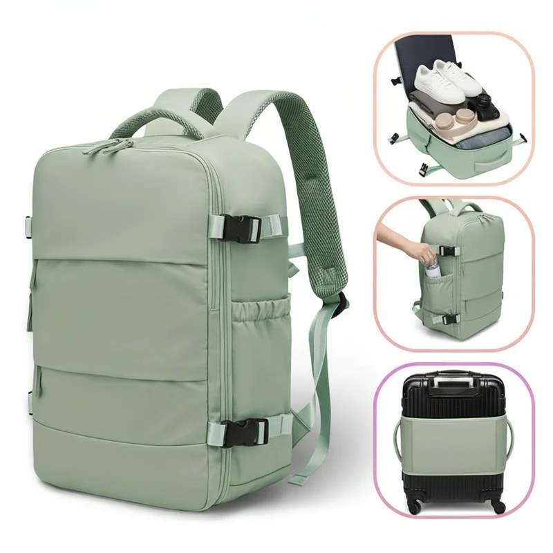 Euroselle Travel Vacuum Backpack Kit For Men, Women, And Students