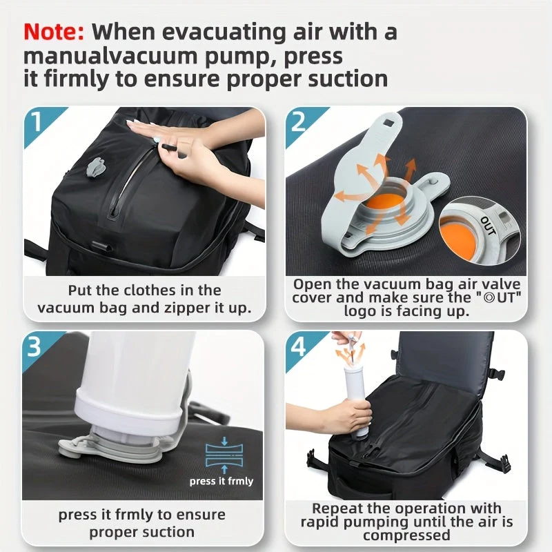 Euroselle Travel Vacuum Backpack Kit For Men, Women, And Students