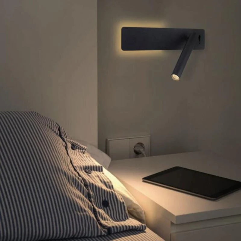 Euroselle Rotatable LED Bedside Lamp With Adjustable Brightness