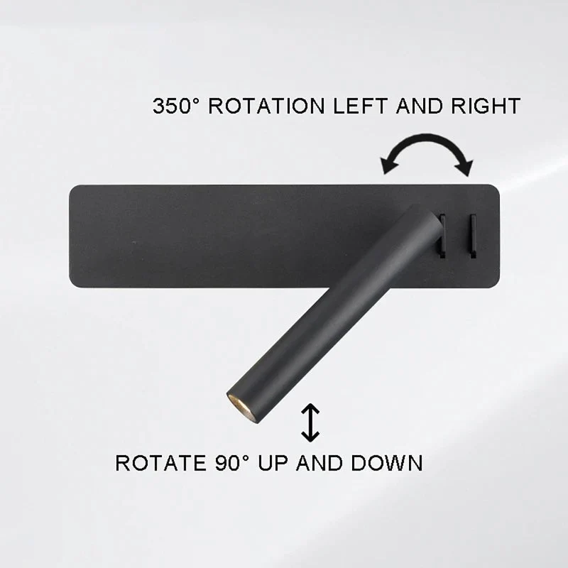 Euroselle Rotatable LED Bedside Lamp With Adjustable Brightness
