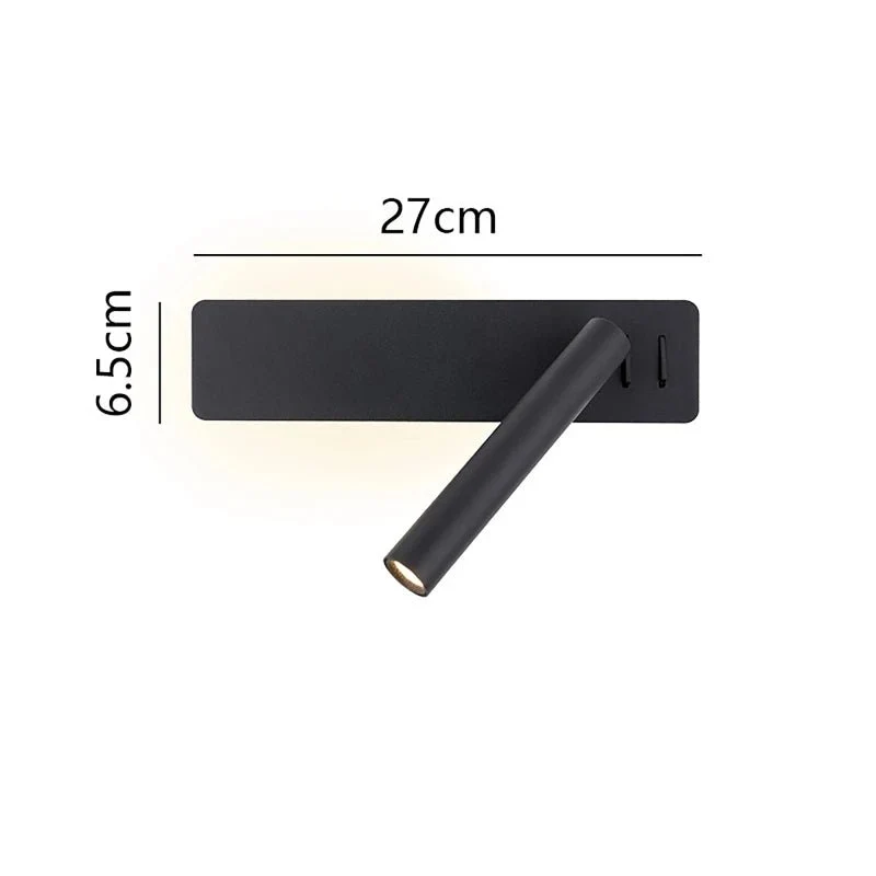 Euroselle Rotatable LED Bedside Lamp With Adjustable Brightness