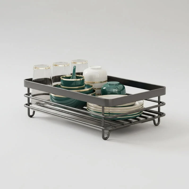 Euroselle Foldable Stainless Steel Dish Rack for Compact and Stylish Kitchens