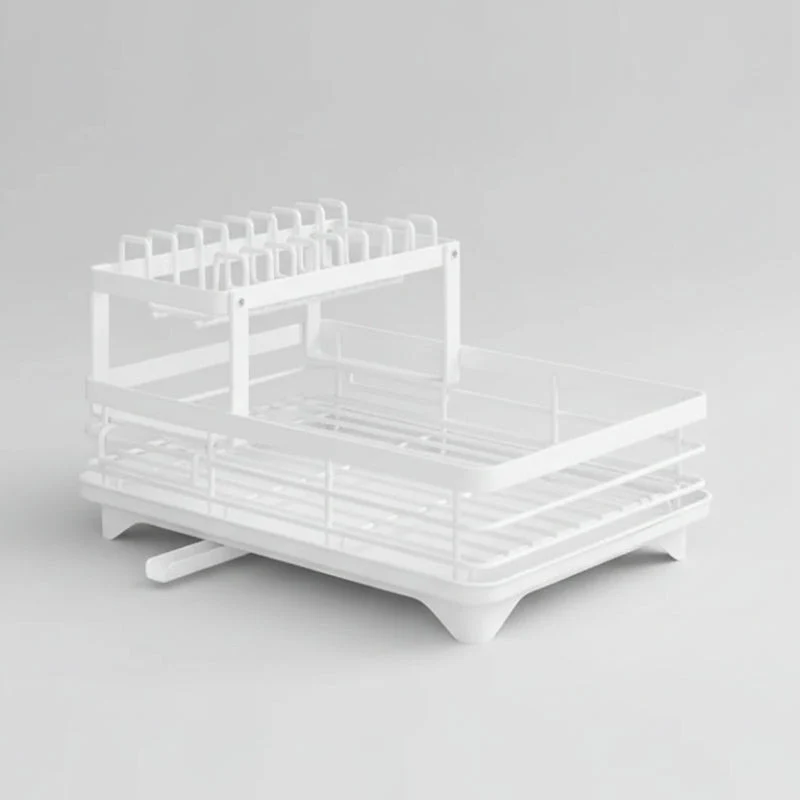 Euroselle Foldable Stainless Steel Dish Rack for Compact and Stylish Kitchens
