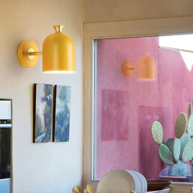 LumenLine Modern Metal Cylinder Wall Lamp Featuring One Light Euroselle