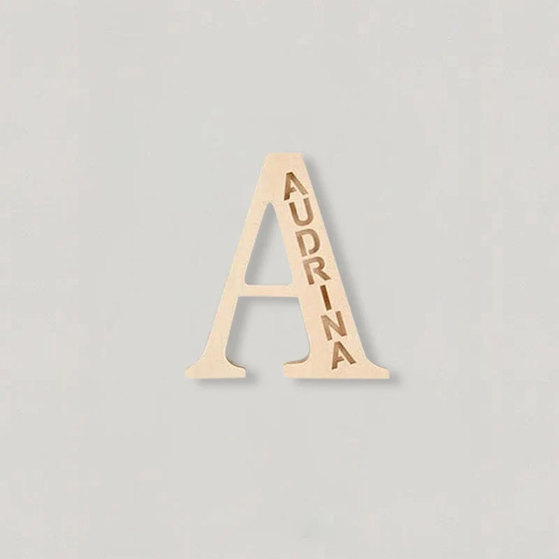 Euroselle Alphabet LED Wall Lamp Decorative Wooden Alphabet Light For Home And Office