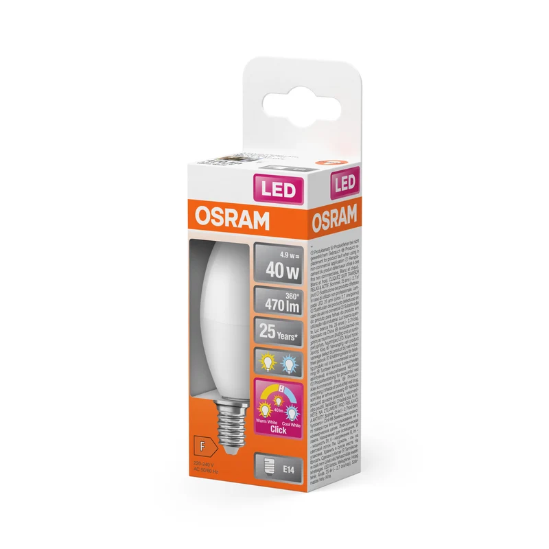 OSRAM LED Superstar Classic Lampe Frosted, 3-Modi, 4.9W , Warmweiß, Kaltweiß