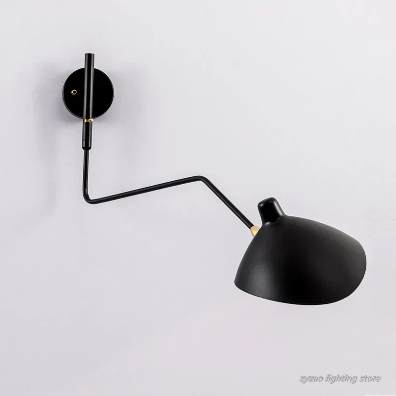 Euroselle Dual Arc Modern Wall Lamp With Two Rotating Arms