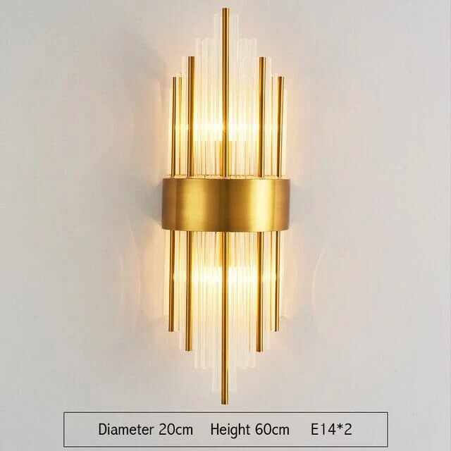 Euroselle Melanie Crystal Wall Lamp Nordic Elegance