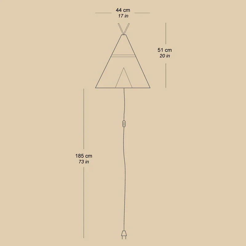 Kinderzimmer Wandlampe Tipi